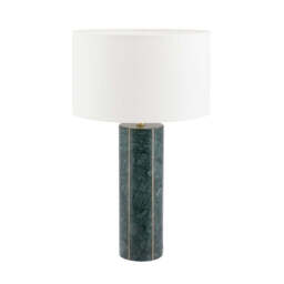 Venetia Green Marble and Gold Metal Tall Table Lamp - thumbnail 1