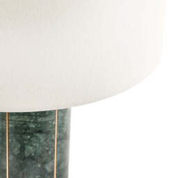 Venetia Green Marble and Gold Metal Tall Table Lamp - thumbnail 3