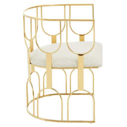 Azalea Natural And Gold Finish Chair - thumbnail 6