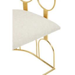 Azalea Natural And Gold Finish Chair - thumbnail 4