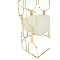 Azalea Natural And Gold Finish Chair - thumbnail 2