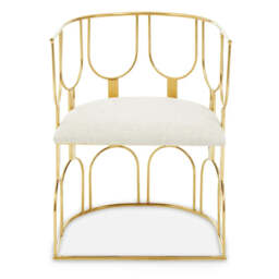 Azalea Natural And Gold Finish Chair - thumbnail 5