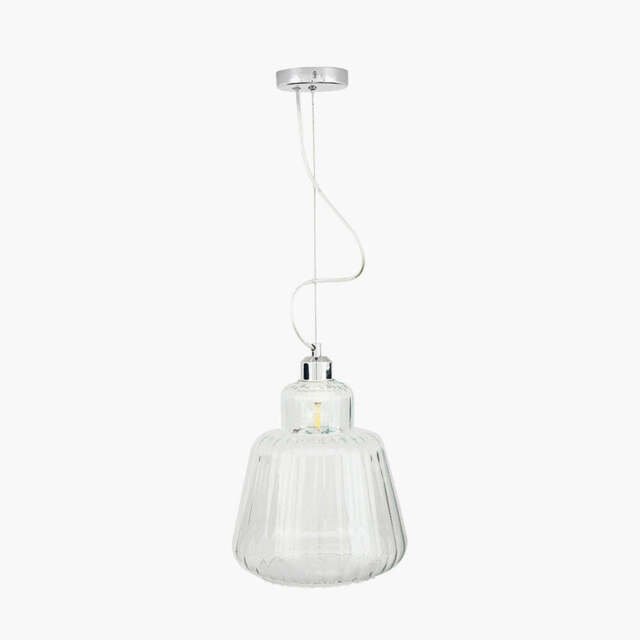 Porto Clear Optic Glass Tapered Pendant - image 1