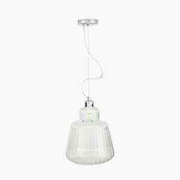 Porto Clear Optic Glass Tapered Pendant - thumbnail 1