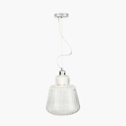 Porto Clear Optic Glass Tapered Pendant - thumbnail 2