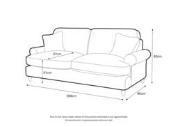 3 Seater Sofa Manhattan Putty The Great Sofa Company - Victoria - Bromfield - Lola - Alfie - Mari - Longfellow - Duresta Style - thumbnail 4