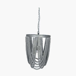 Bonneval Grey Wash Wood Bead Sash Pendant - thumbnail 1