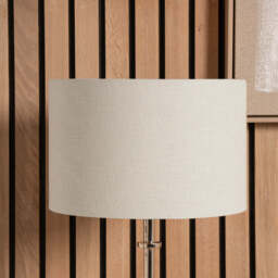 Lino 35cm Cream Self Lined Linen Cylinder Lampshade - thumbnail 2