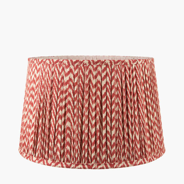 Vienna 40cm Red Chevron Mushroom Pleat Lampshade - image 1