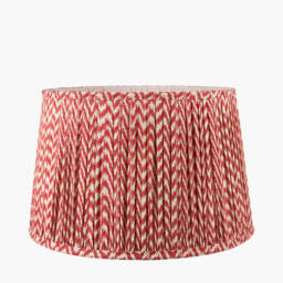 Vienna 40cm Red Chevron Mushroom Pleat Lampshade - thumbnail 2