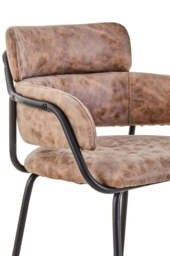 Tamzin Brown Faux Leather Bar Chair - thumbnail 5
