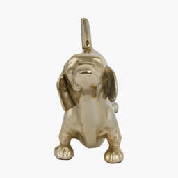 Gold Metal Sausage Dog Book Ends - thumbnail 4