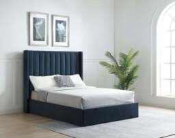 Athena Ink Velvet King Size Emerson Multi-Lift Ottoman Bed - thumbnail 2