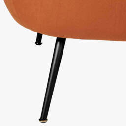 Lucca Tobacco Velvet and Metal Sofa - thumbnail 6