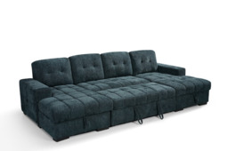 Palermo U Shape Sofabed With Ottoman Storage Blue Morgan - Malvern - Somerford - Calix - Euphoria - Plush Style - thumbnail 4