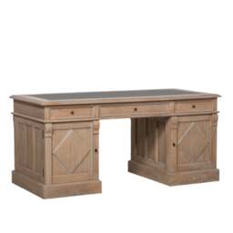Rustic Wooden Executive Desk - thumbnail 1