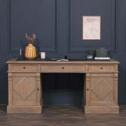 Rustic Wooden Executive Desk - thumbnail 2