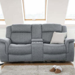 Linden Recliner Sofa Grey 2 Seater - thumbnail 4