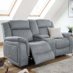 Linden Recliner Sofa Grey 2 Seater - thumbnail 3