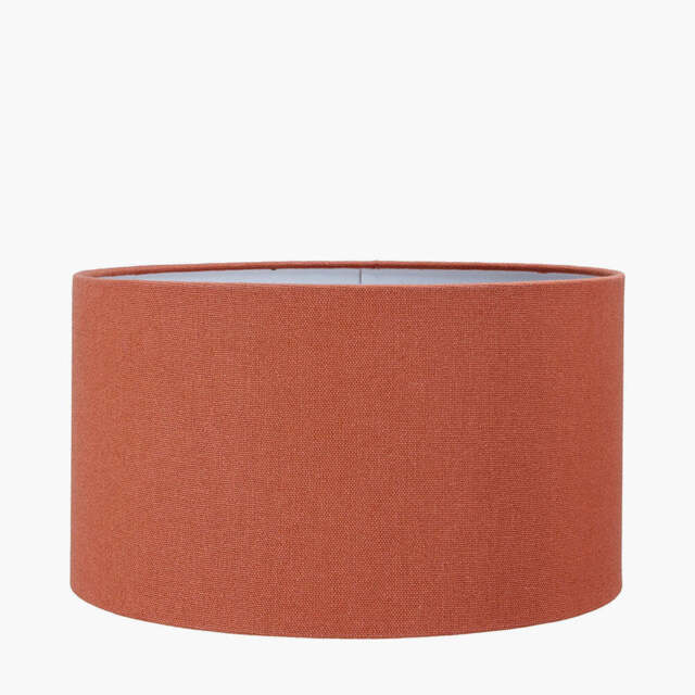 Henry 30cm Tobacco Handloom Cylinder Lampshade - image 1