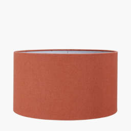 Henry 30cm Tobacco Handloom Cylinder Lampshade - thumbnail 1