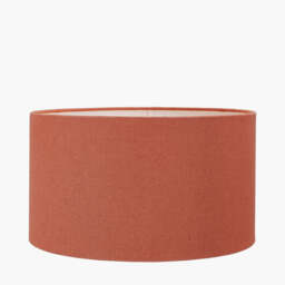 Henry 30cm Tobacco Handloom Cylinder Lampshade - thumbnail 2