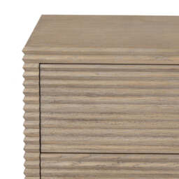 Oakham Ribbed Oak Chest of Drawers - thumbnail 3