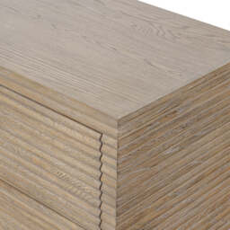 Oakham Ribbed Oak Chest of Drawers - thumbnail 5