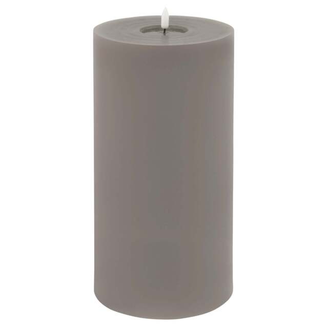 Luxe Collection Melt Effect 6x12 Grey LED Wax Candle - image 1
