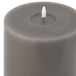 Luxe Collection Melt Effect 6x12 Grey LED Wax Candle - thumbnail 2