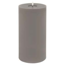 Luxe Collection Melt Effect 6x12 Grey LED Wax Candle - thumbnail 1