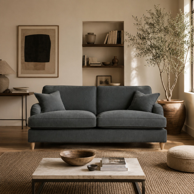 3 Seater Sofa Manhattan Charcoal The Great Sofa Company - Piper - Vienna - Arthur - Emeline - Swift - Morris - image 1