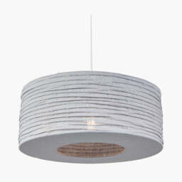 Patpong 50cm Grey Jute Easy Fit Pendant - thumbnail 4