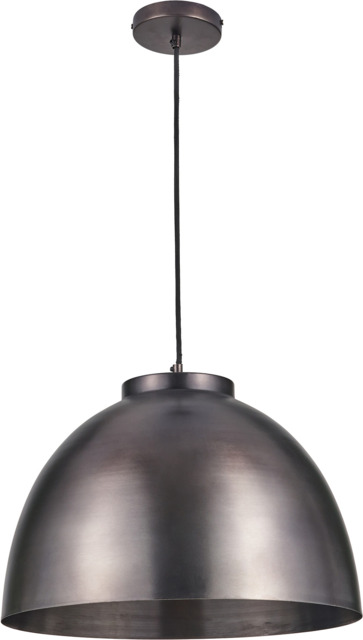 Harlem Antique Bronze Domed Metal Pendant
