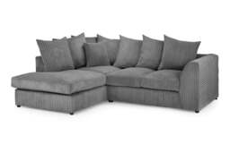 Harley Jumbo Sofa Grey Left Hand Facing Corner - thumbnail 6
