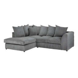Harley Jumbo Sofa Grey Left Hand Facing Corner - thumbnail 2