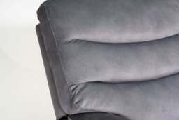 Toledo Steel Grey  Lay-Z-Boy Style Fabric Power Recliner 3 Seater Sofa - thumbnail 3
