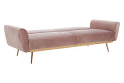 Hatton Pink Velvet Sofa Bed - thumbnail 3