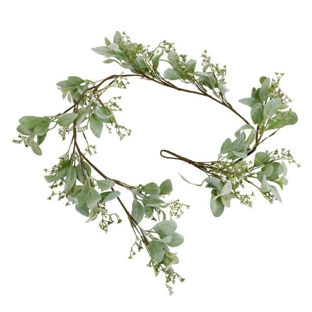 Winter Garland With Lambs Ear And Wax Flower - image 1