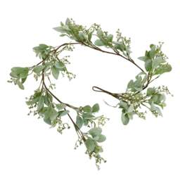 Winter Garland With Lambs Ear And Wax Flower - thumbnail 1