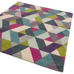 Funk Rug 120x170cm 02 Chevron Blue Green Rug - thumbnail 3