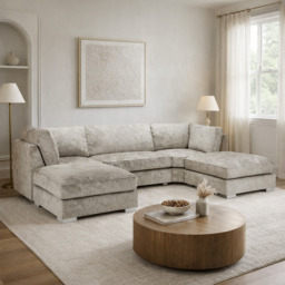 Bishop Fullback Sofa Truffle U Shape Corner Morgan - Malvern - Somerford - Calix - Euphoria - Plush Style - thumbnail 1