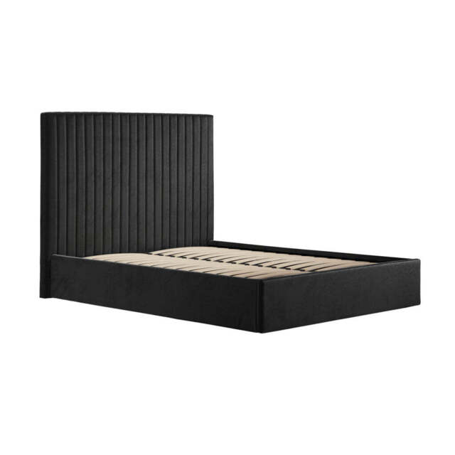 BERLIN BLACK TALL OTTOMAN KING SIZE BED - image 1
