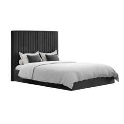 BERLIN BLACK TALL OTTOMAN KING SIZE BED - thumbnail 4