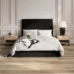 BERLIN BLACK TALL OTTOMAN KING SIZE BED - thumbnail 2