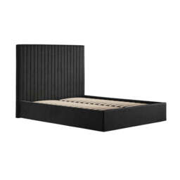 BERLIN BLACK TALL OTTOMAN KING SIZE BED - thumbnail 1