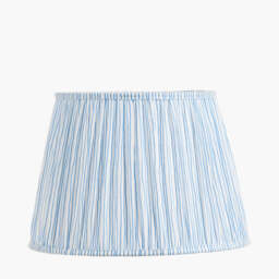 Thiago 30cm Ocean Blue Stripe Mushroom Pleat Tapered Lampshade - thumbnail 1