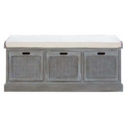 Heritage 3 Drawer Slate Grey Storage Bench - thumbnail 2