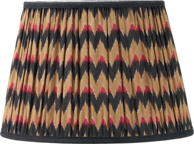 Athira 35cm Multi Chevron Design Mushroom Pleat Tapered Lamp Shade