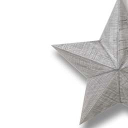 Set of Three Grey Wooden Stars - thumbnail 3